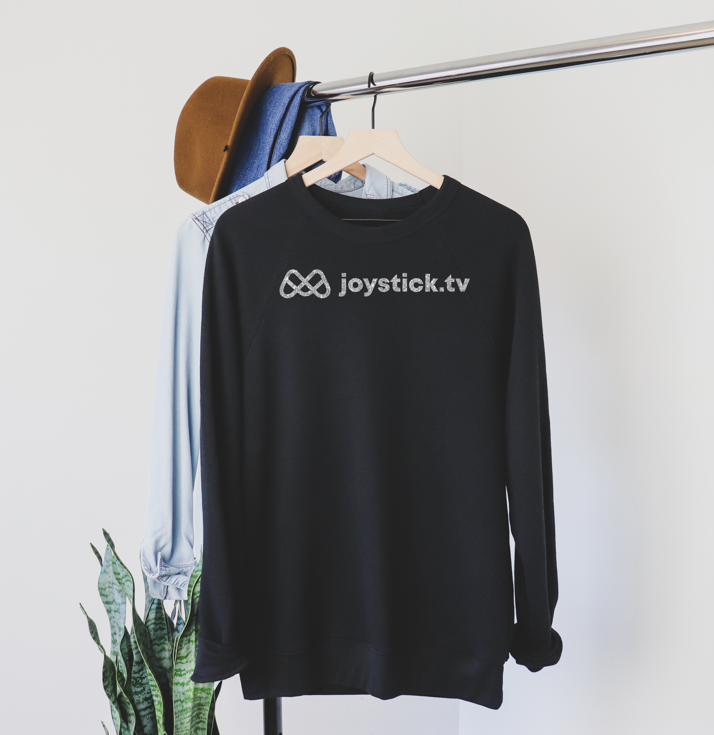 Silver glitter long sleeve sweatshirt